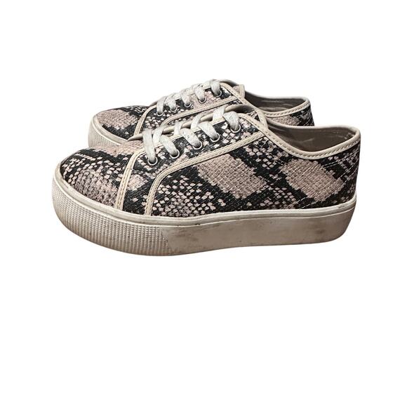 Torrid Snakeskin Print Lace Up Platform‎ Sneaker Sz 7.5 Urban Streetwear Style - Picture 10 of 14
